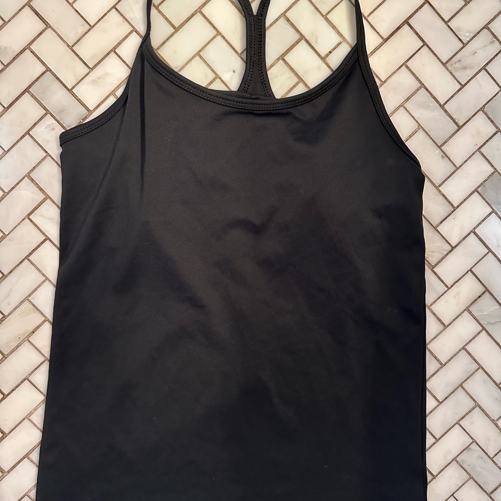 Champion Black Fitted Sleeveless Backless Tank Top